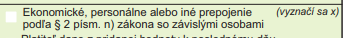 Daňové priznanie k dani z príjmov právnických osôb - transferové oceňovanie
