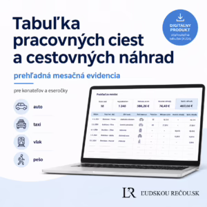Pracovné cesty a cestovné náhrady konateľa: tabuľka